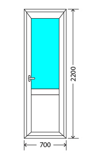 Балконный блок: дверь Exprof S-358 Лыткарино