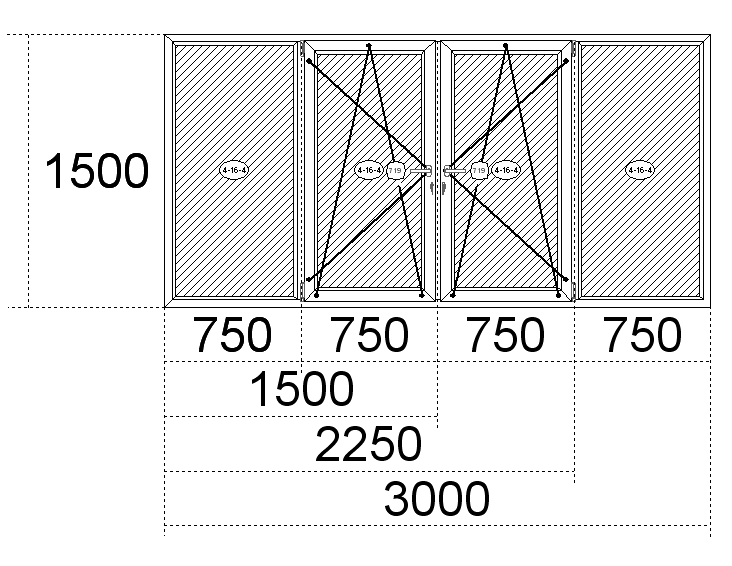 Стандартные окна ПВХ: размеры - высота и ширина Лыткарино